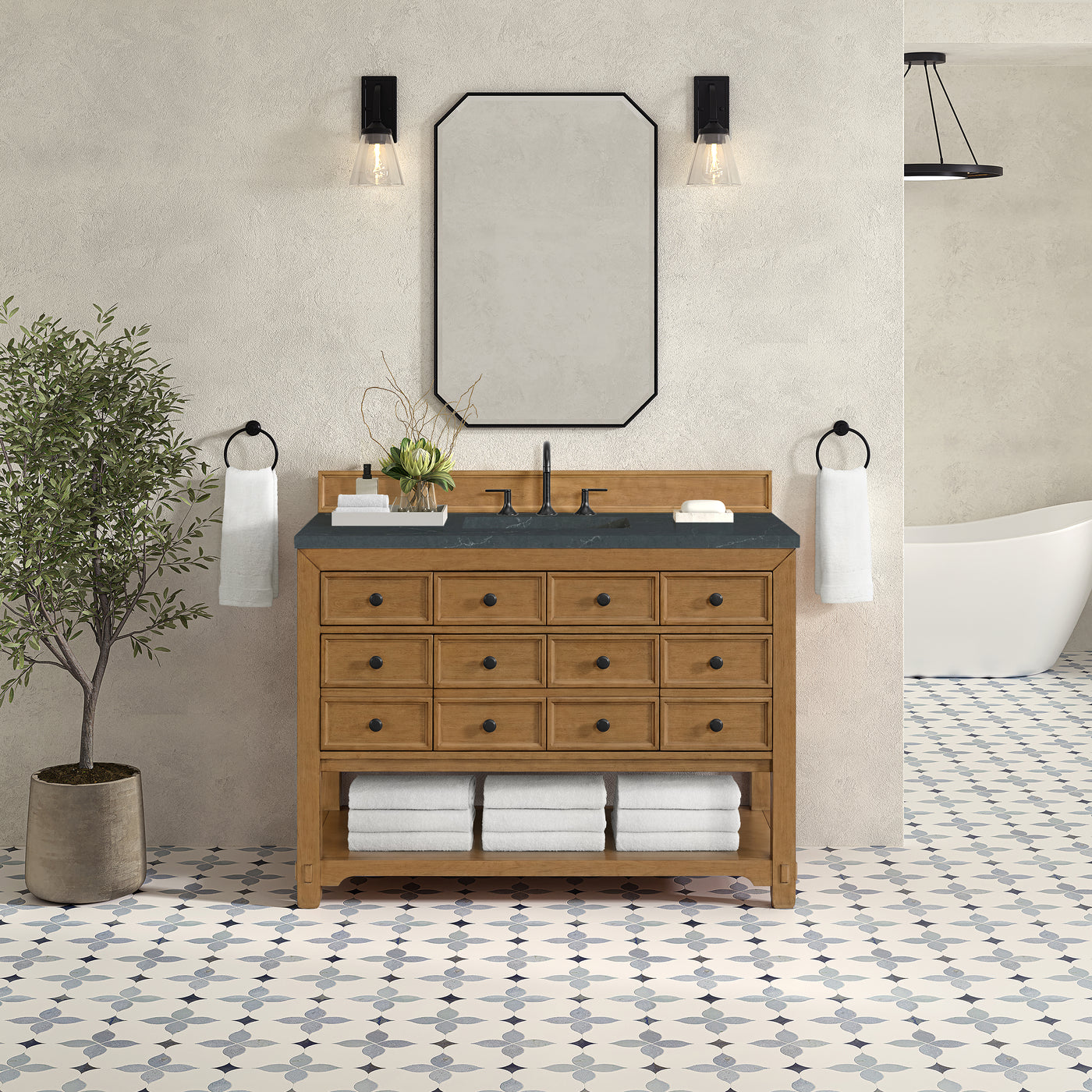 James Martin Malibu 48" Single Bathroom Vanity, Amber Birch by James Martin