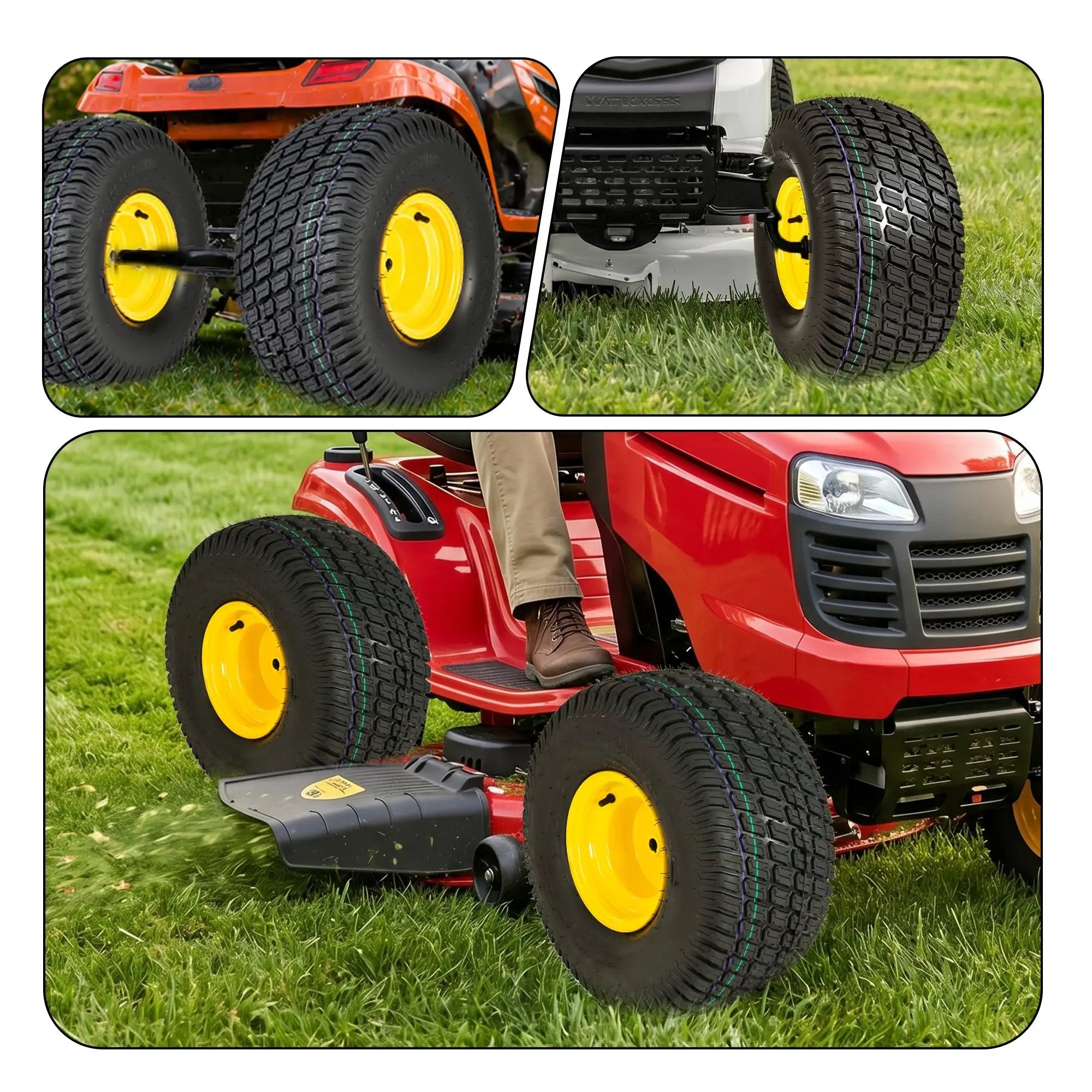 Set of 2 Lawn Mower Tires and Wheel Assembly by HouseOfZazla