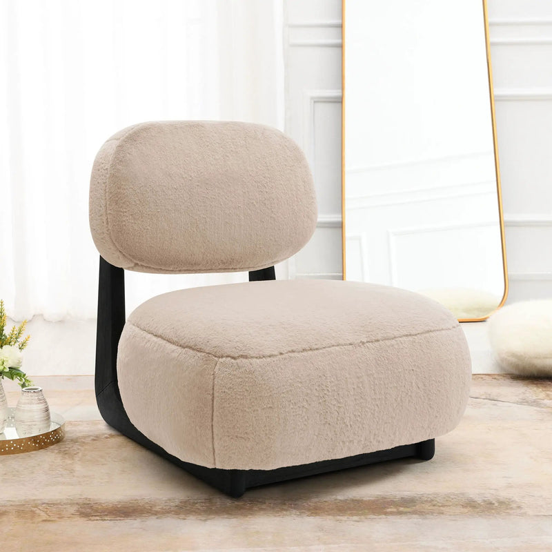 Duffie Upholstered Armless Accent Chair Camel by Unique Piece Furniture
