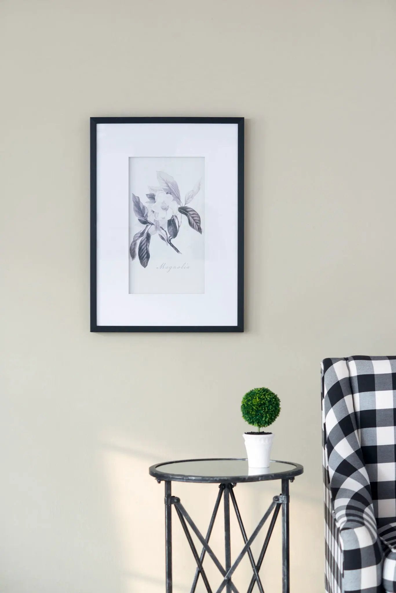 Botanical Wall Art Prints, Home Decor For Living Room Dining Room, Bedroom, Hallway (Set of 4) - White / Black by HouseOfZazla