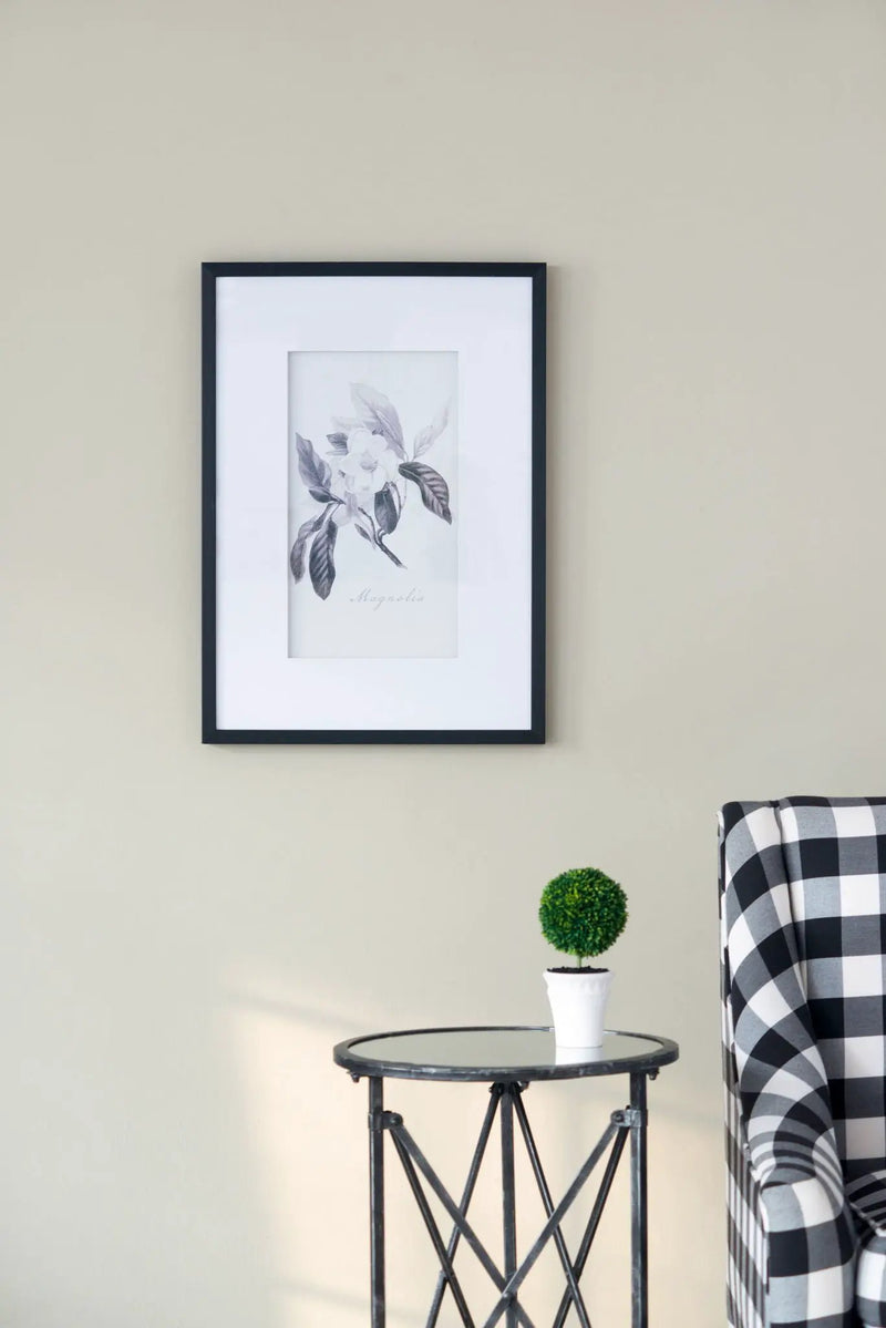 Botanical Wall Art Prints, Home Decor For Living Room Dining Room, Bedroom, Hallway (Set of 4) - White / Black by HouseOfZazla