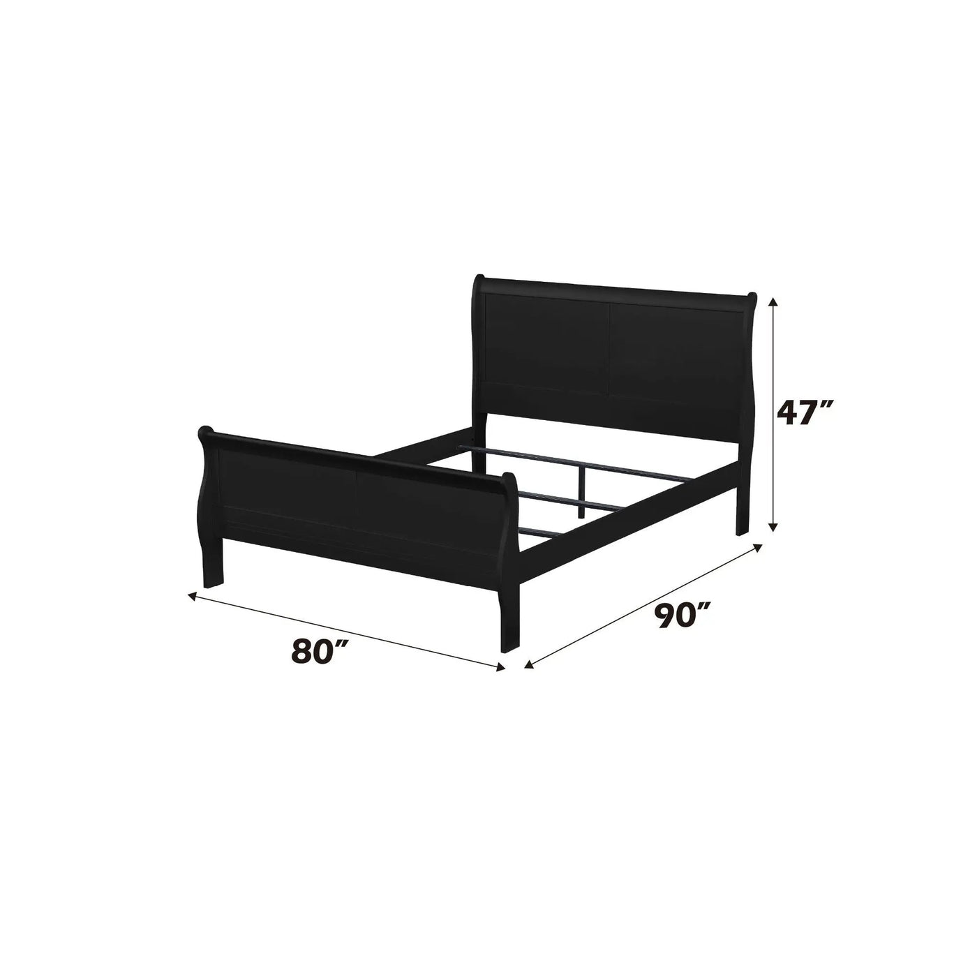 Louis Philippe Sleigh Style Bed by HouseOfZazla