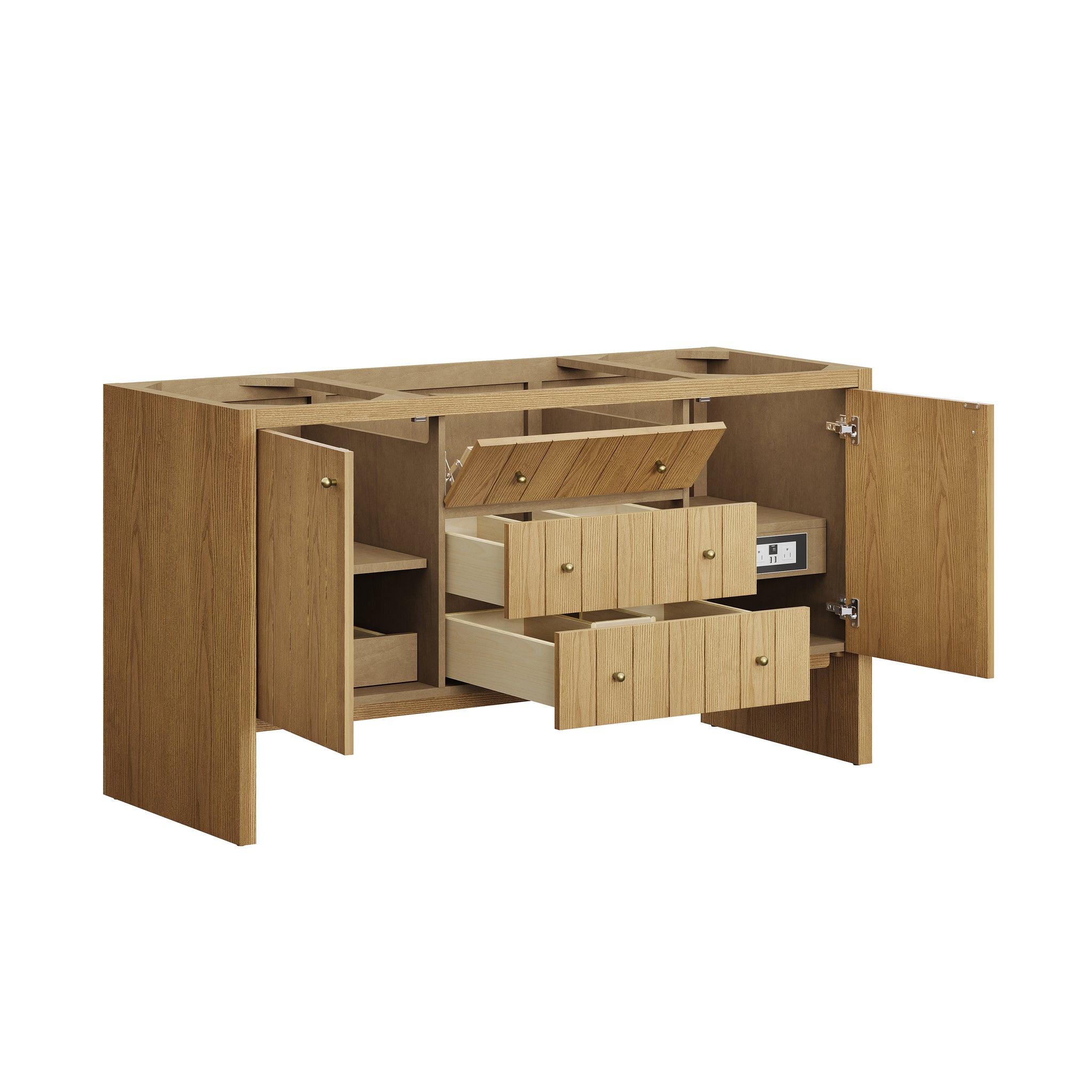 James Martin Hudson 60" Single Bathroom Vanity, Light Natural Oak by James Martin