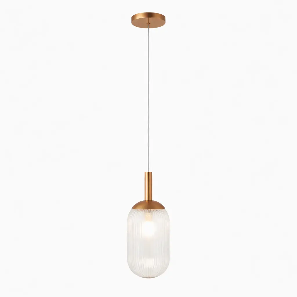 Modern Style Pendant Lamp - Bronze and Clear by HouseOfZazla