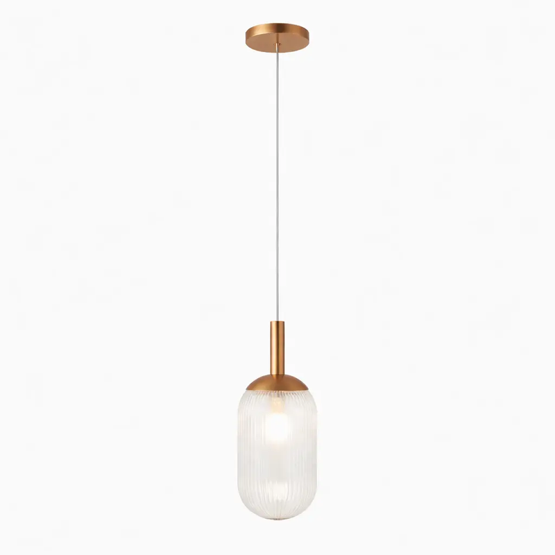 Modern Style Pendant Lamp - Bronze and Clear by HouseOfZazla