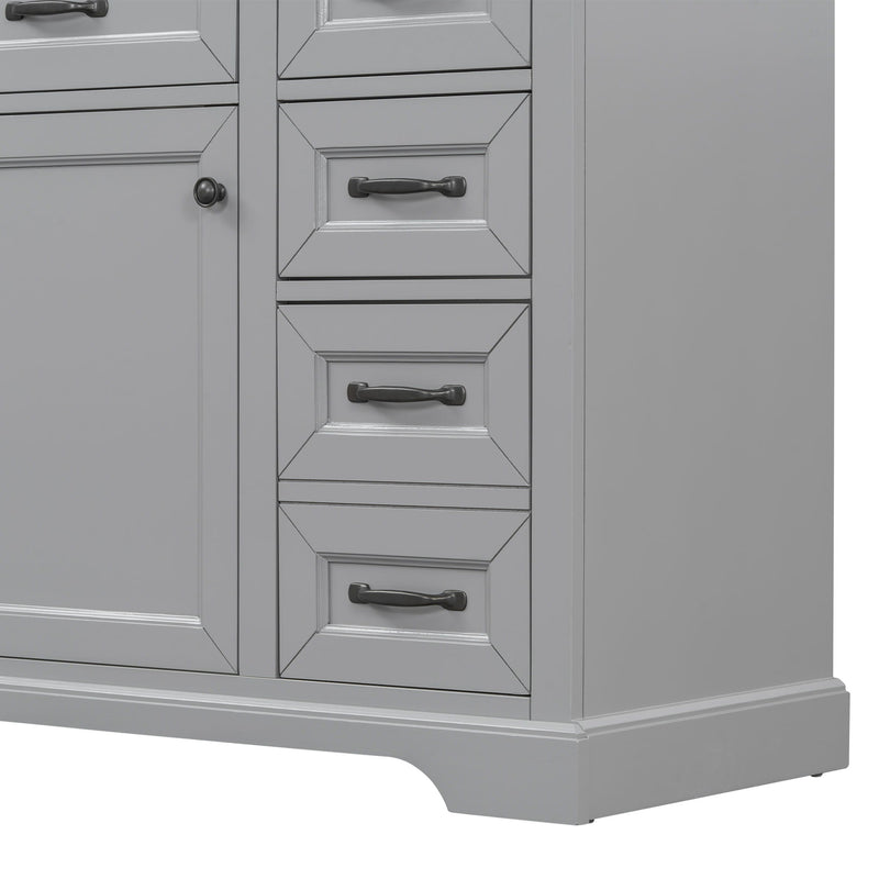 36" Bathroom Vanity With Sink, 2 Tip-Out Drawers, Soft Close Hinges by HouseOfZazla