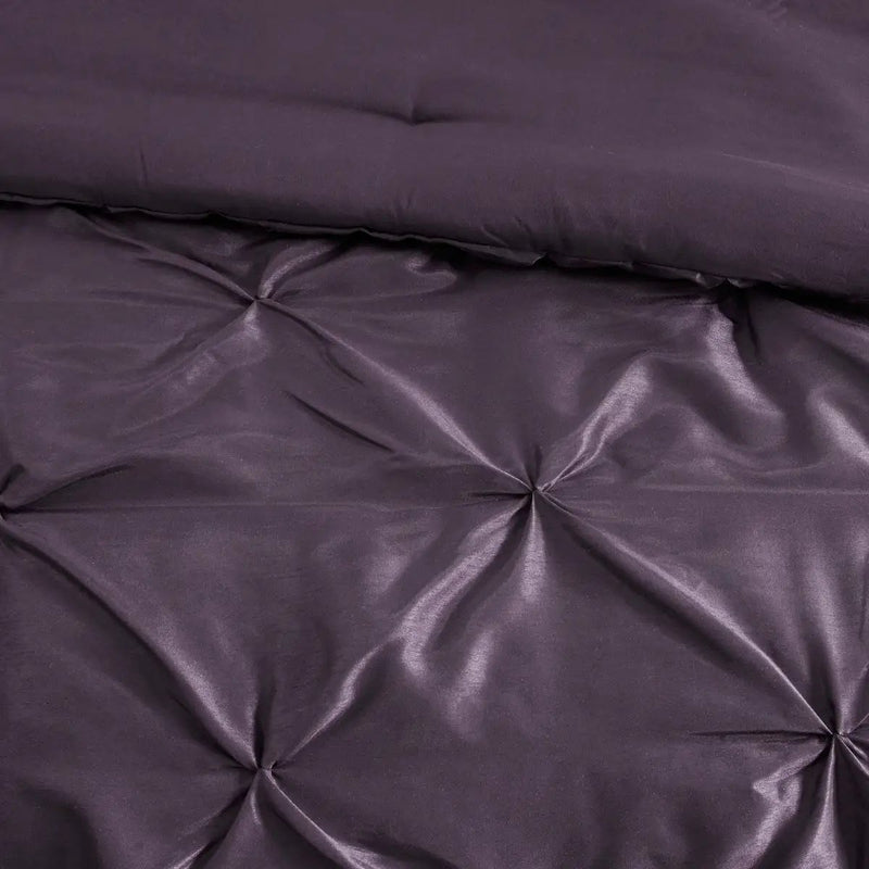 7 Piece Tufted Comforter Set Plum King by HouseOfZazla
