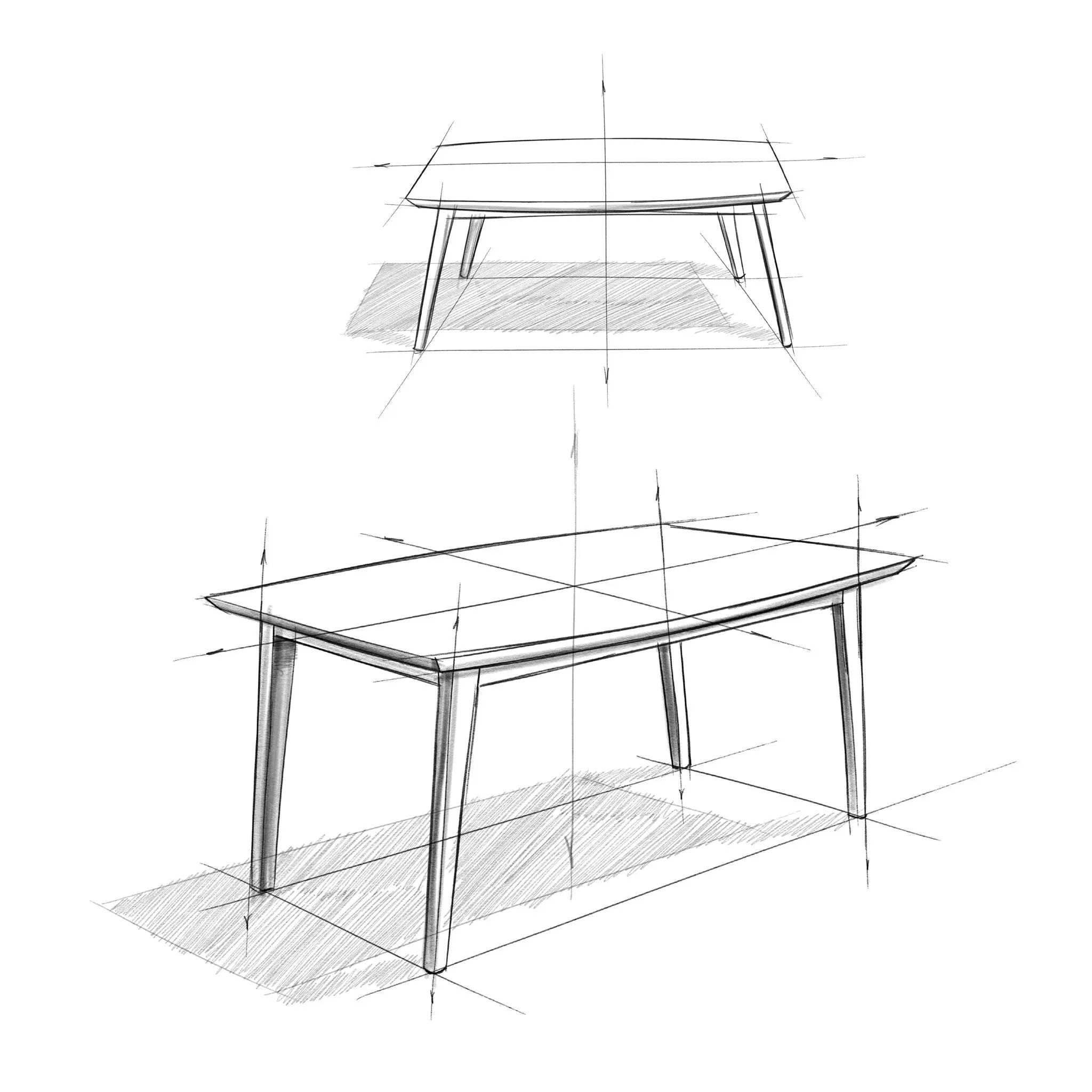 Draper - Dining Table, Rectangular Top by Unique Piece Furniture