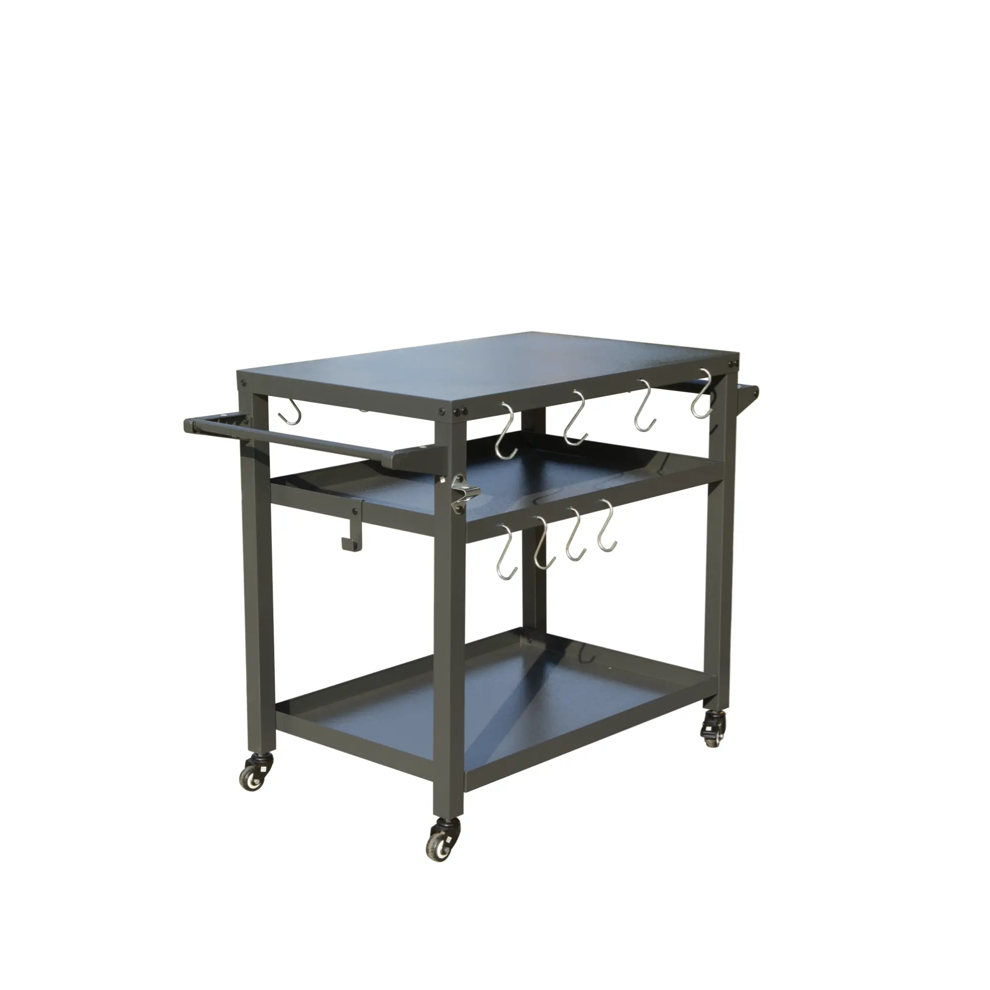 3-Shelf Outdoor Grill Table with Wheels by HouseOfZazla