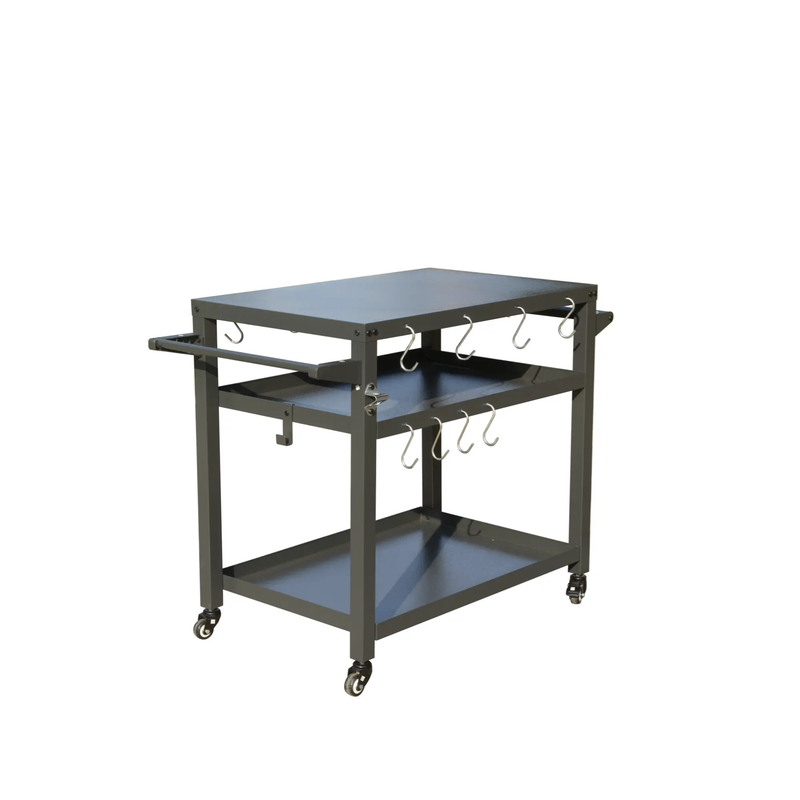 3-Shelf Outdoor Grill Table with Wheels by HouseOfZazla
