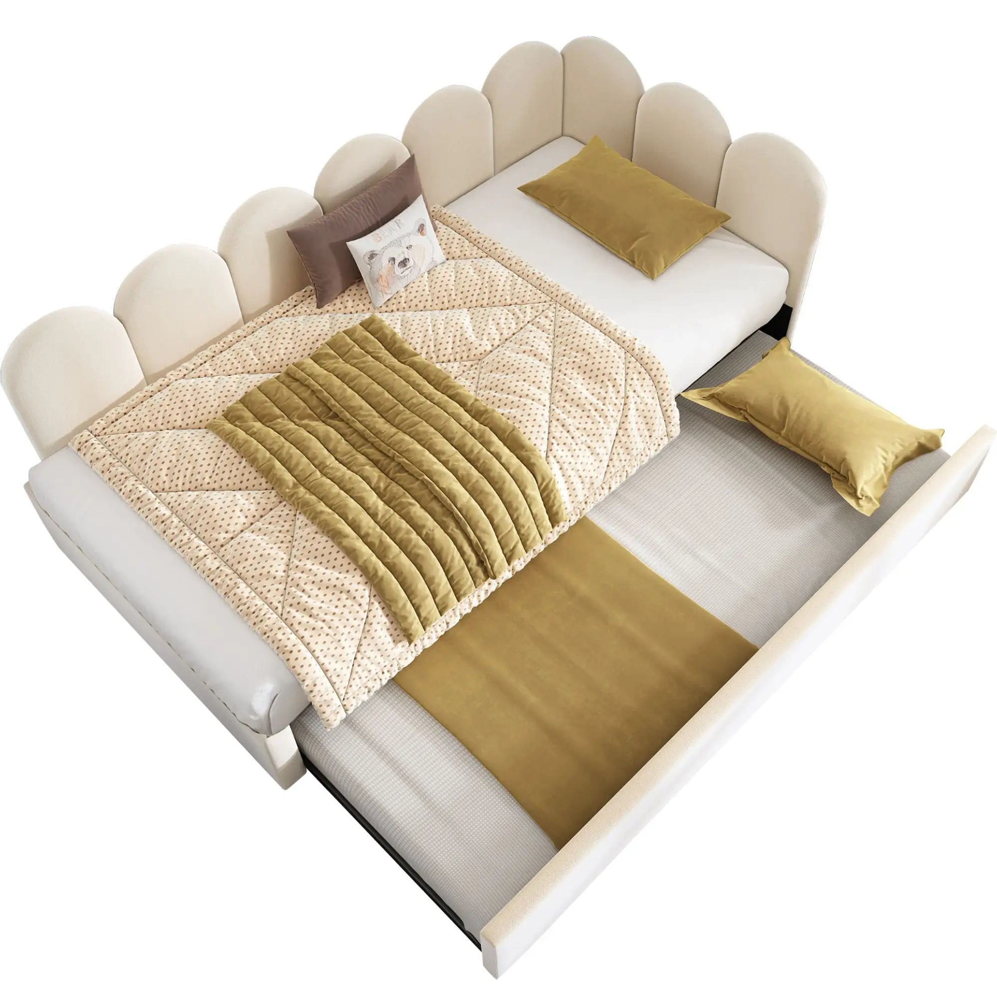 Upholstered Daybed With Metal Slatted Base by HouseOfZazla