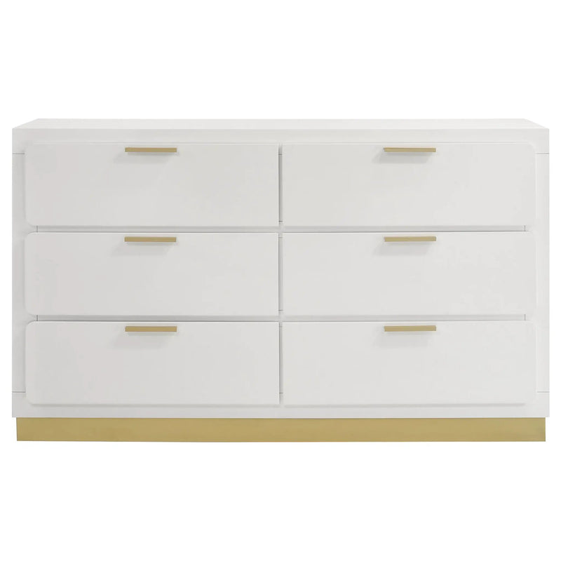 Caraway 6-drawer Dresser White by Unique Piece Furniture