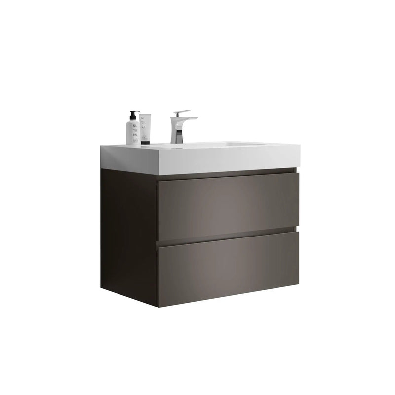 Alice - Bathroom Vanity With Sink, Large Storage Wall Mounted Floating Bathroom Vanity For Modern Bathroom, One-Piece Sink Basin Without Drain And Faucet by Unique Piece Furniture