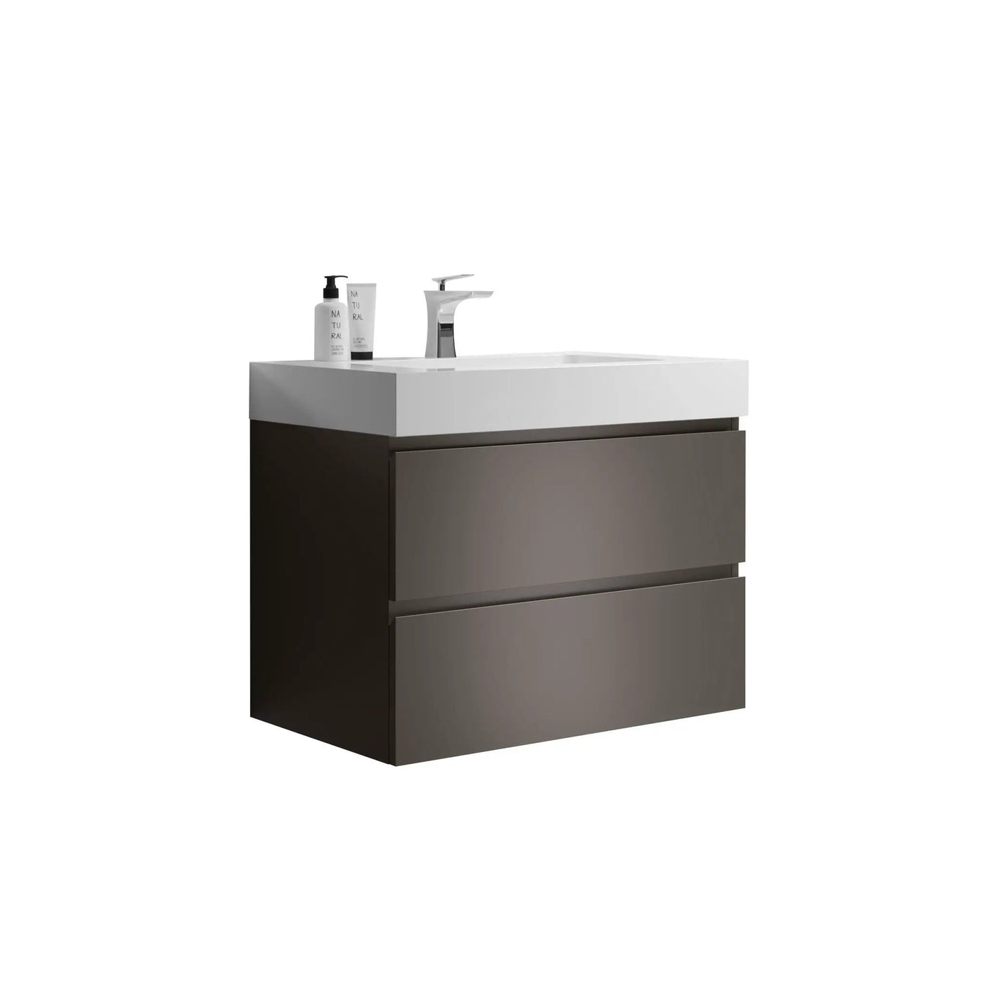 Alice - Bathroom Vanity With Sink, Large Storage Wall Mounted Floating Bathroom Vanity For Modern Bathroom, One-Piece Sink Basin Without Drain And Faucet by HouseOfZazla