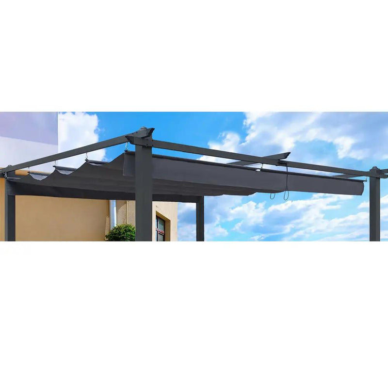 Replacement Canopy Top Cover Fabric For Outdoor Patio Retractable Pergola Sun-Shelter Canopy by Unique Piece Furniture
