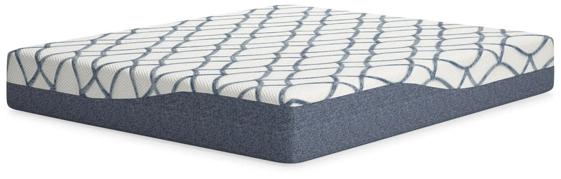 12 Inch Chime Elite 2.0 - California King Mattress - White / Blue by Unique Piece Furniture