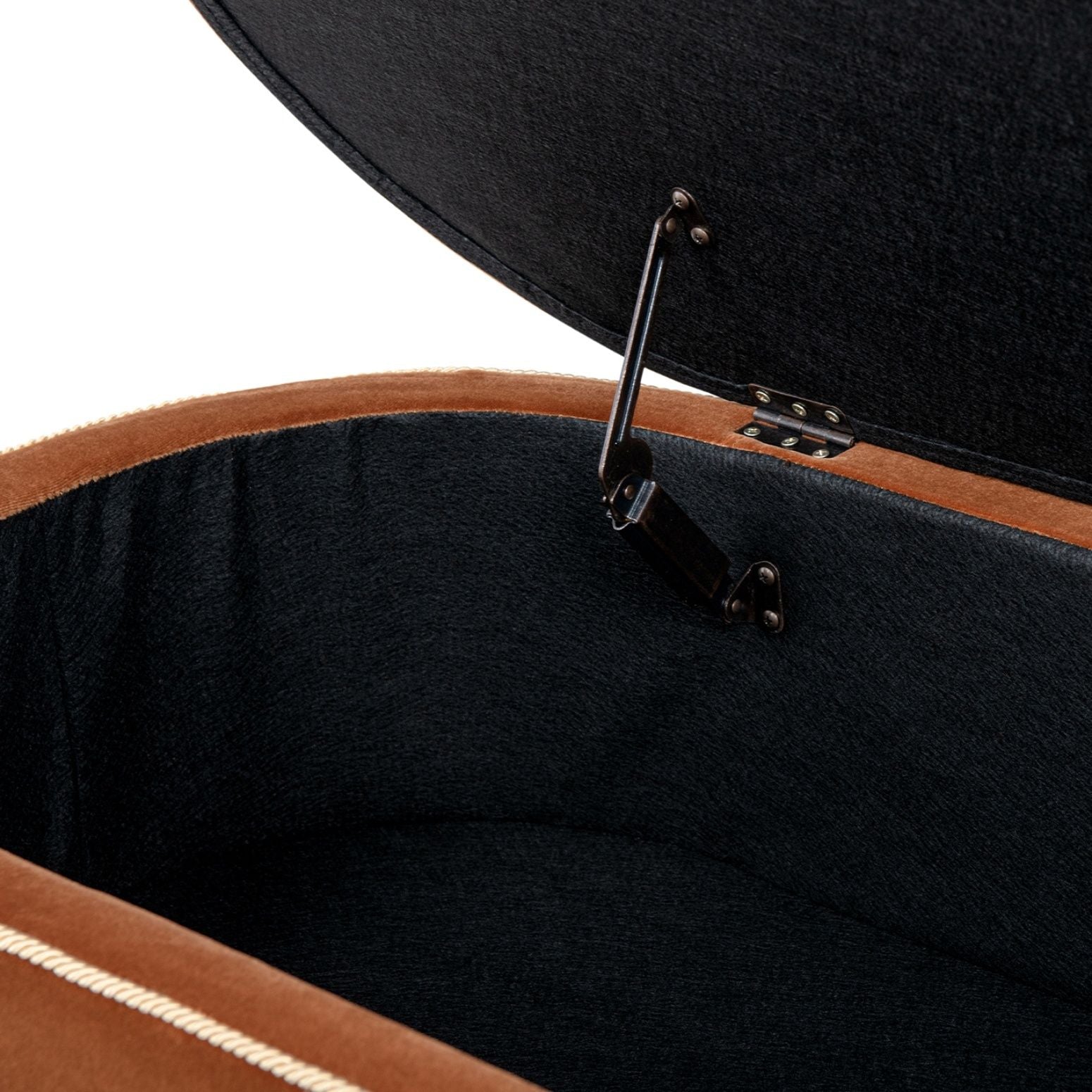 Melinda - Oval Tufted Bullion Fringe Storage Bench by HouseOfZazla