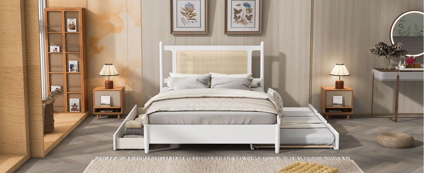 Platform Bed With 2 Big Drawers & Trundle by HouseOfZazla