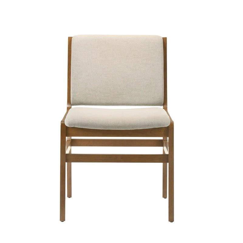 Contemporary Dining Chair Set Upholstered Fabric With Rubberwood Frame by HouseOfZazla