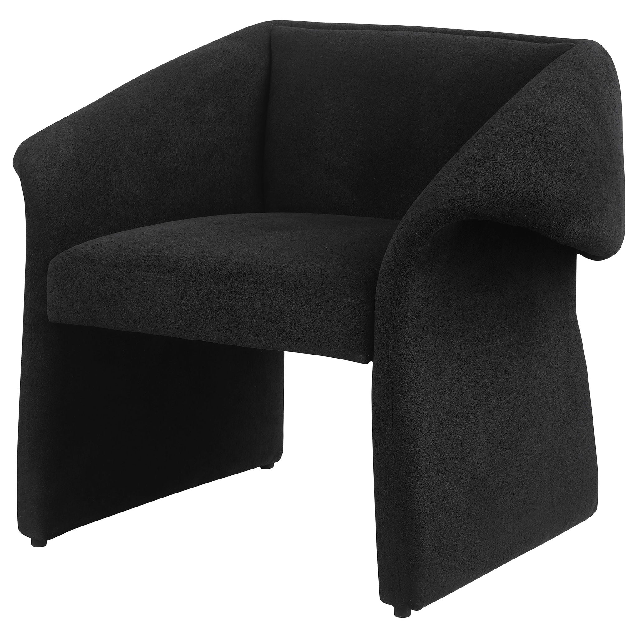 Mcdonald - Upholstered Sloped Arm Accent Chair - Black by HouseOfZazla