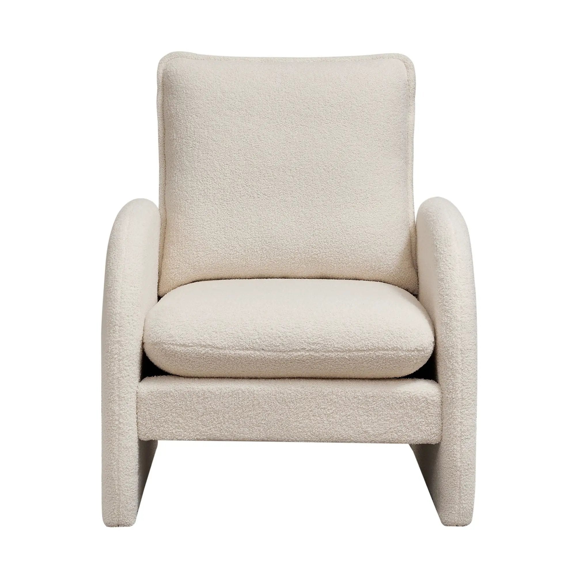 Modern Sherpa Upholstered Accent Chair, Comfortable Living Room Armchair, Lounge Chair For Bedroom, And Office by HouseOfZazla