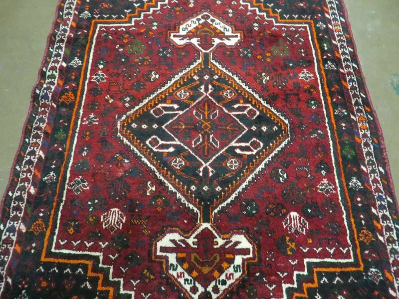 4' X 6' Antique Handmade Turkish Wool Veg Dyes Rug Organic Red Nice M10 by Jewel Rugs