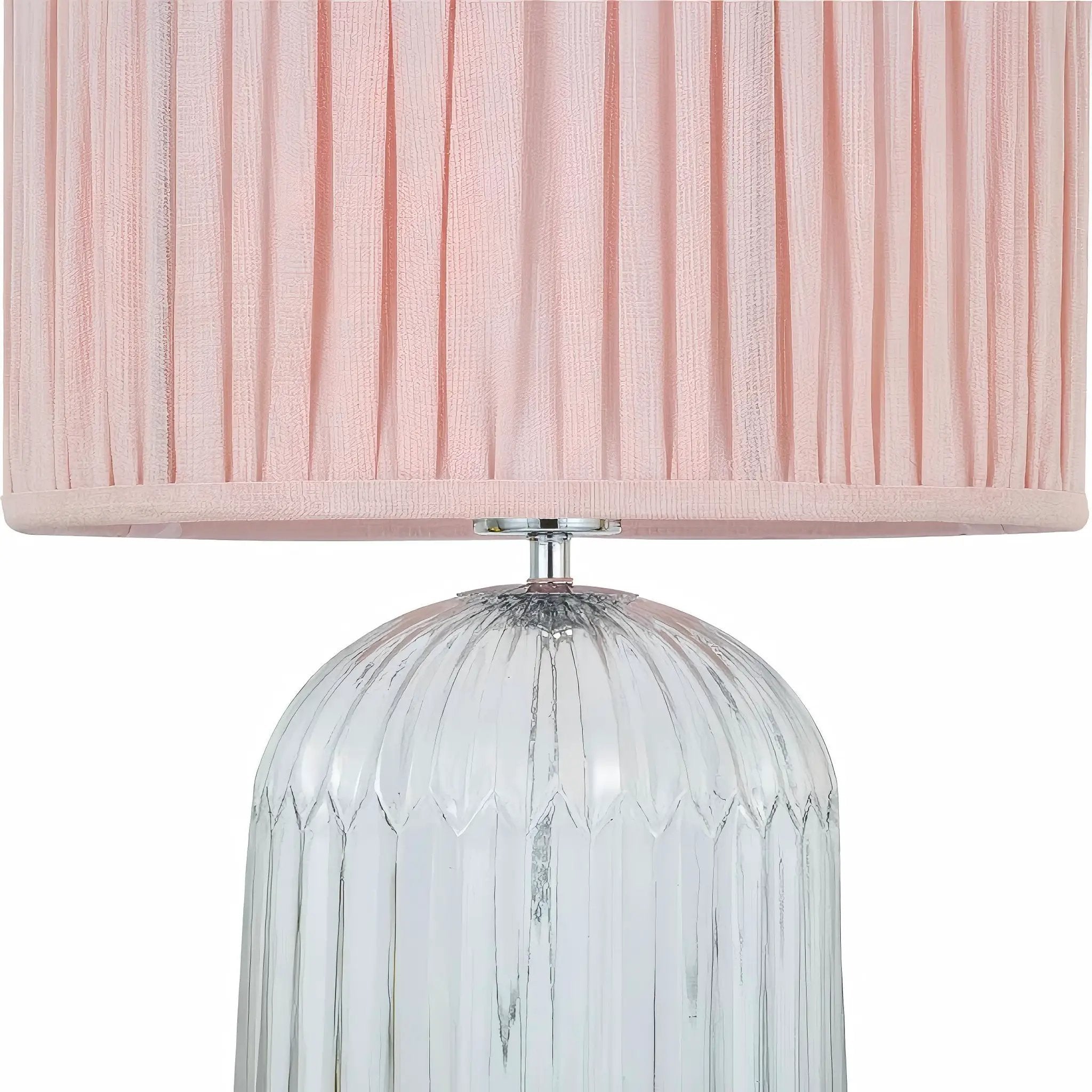 Nordic Home Romantic Solid Wood Table Lamp with LED Nebulis in Gold - Clear and Pink by HouseOfZazla