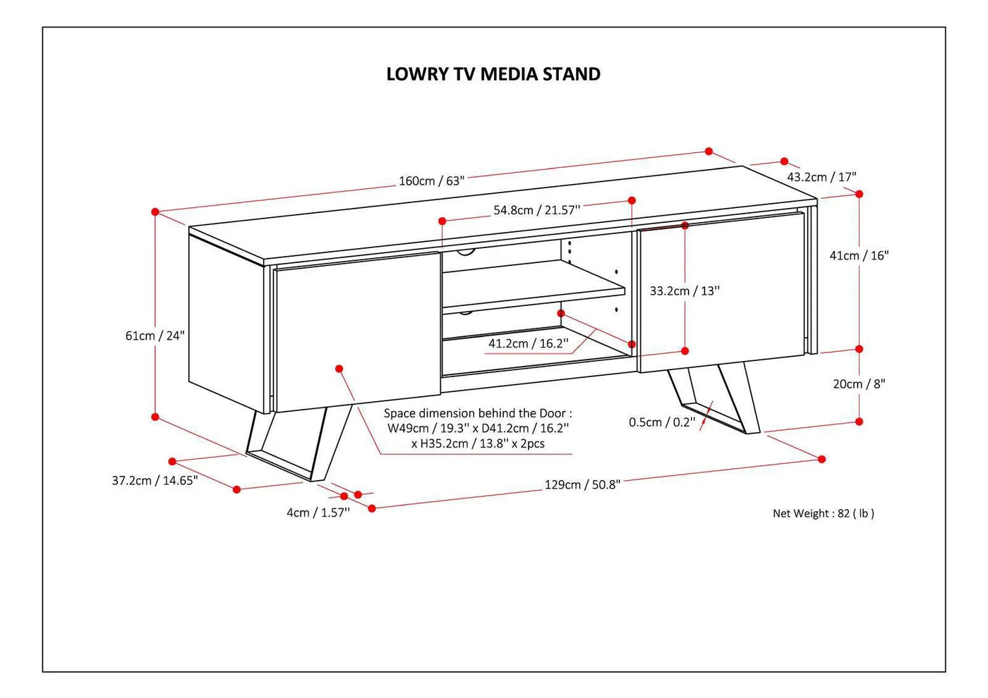 Lowry - Handcrafted, TV Media Stand by HouseOfZazla