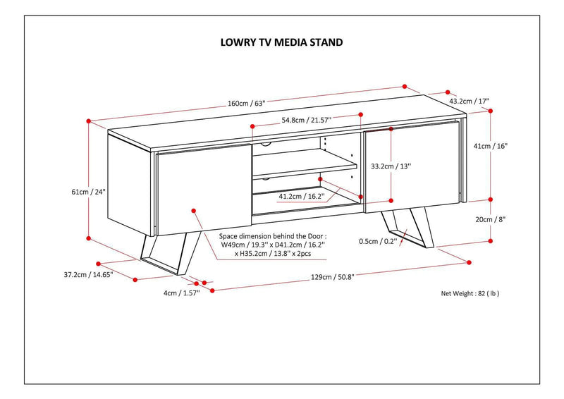 Lowry - Handcrafted, TV Media Stand by HouseOfZazla