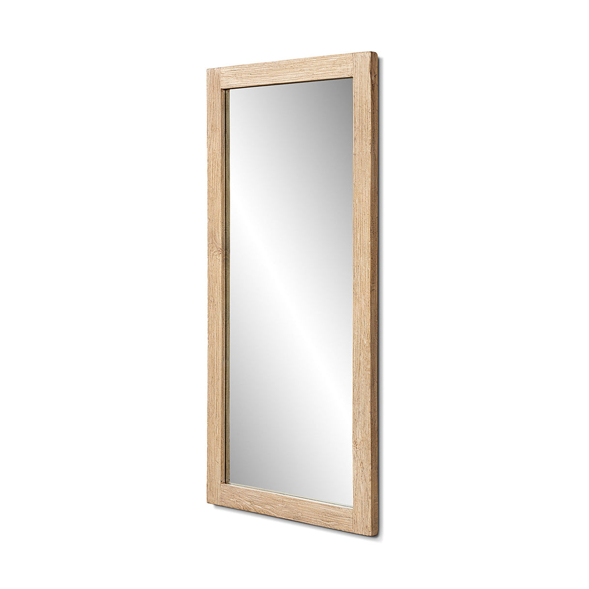 Solid Reclaimed Elm Full-Length Wall Mirror with Heritage Light Finish - 78.5", photo 5 of 10