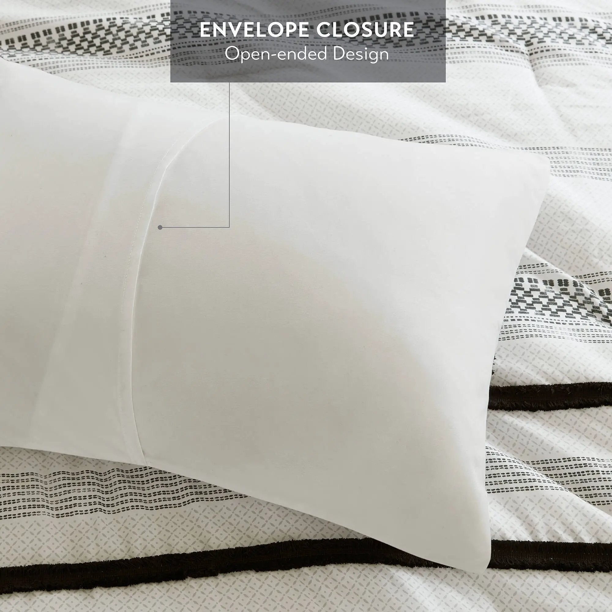 7 Piece Stripe Comforter and Quilt Set - King/Cal King by HouseOfZazla