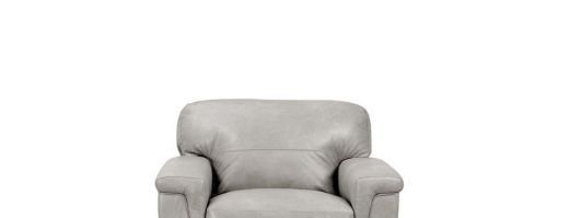 Gray Leather Arm Chair Cornelia with Sturdy Wood Frame - Gray, photo 4 of 4