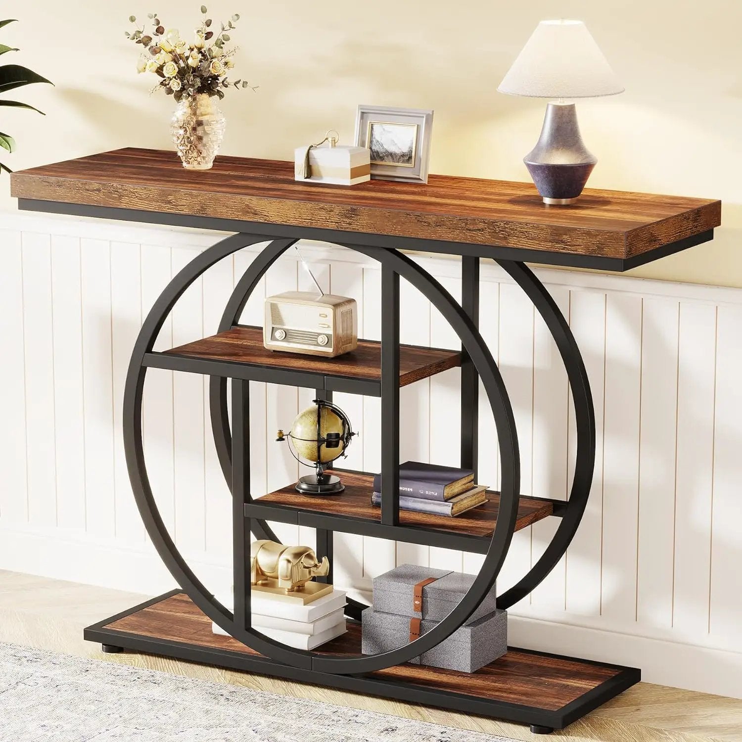 Console Table With 4 Tier Design For Living Hallway by HouseOfZazla