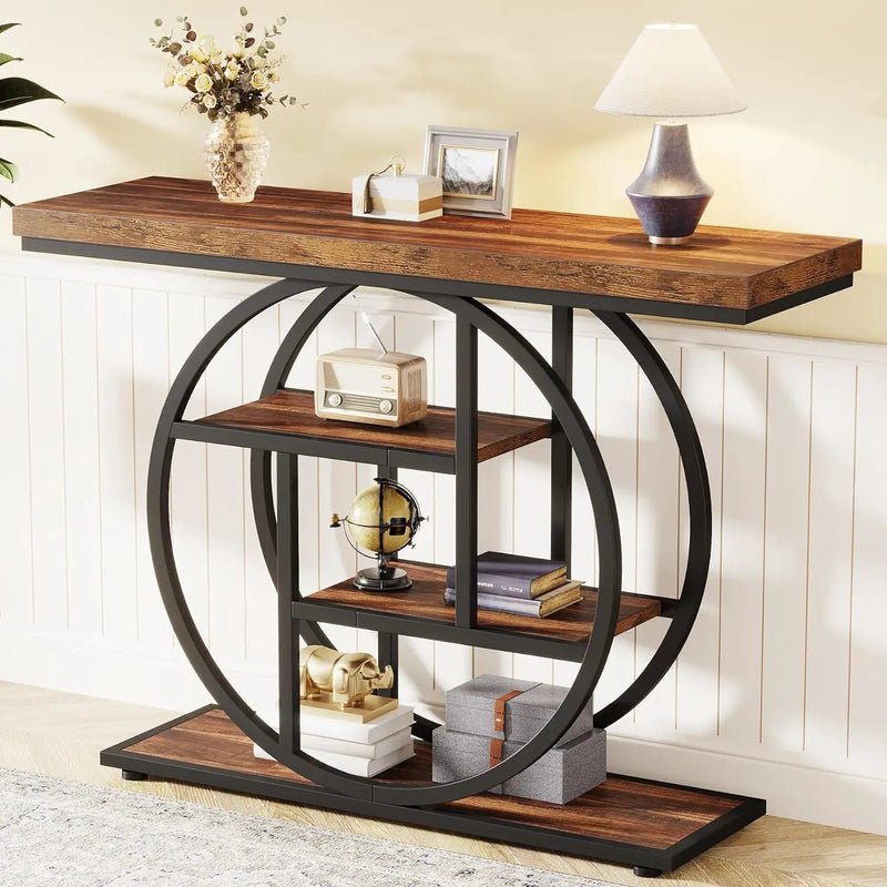 Console Table With 4 Tier Design For Living Hallway by HouseOfZazla