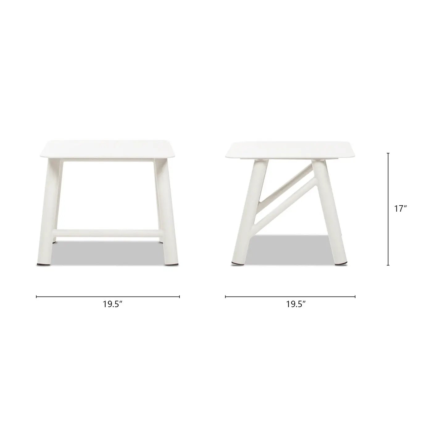 Atlas 19.5" Square Outdoor Patio Side Table Light by HouseOfZazla