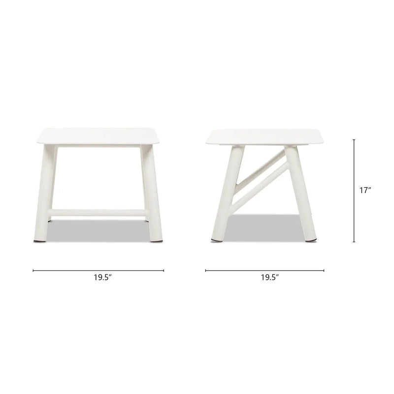 Atlas 19.5" Square Outdoor Patio Side Table Light by HouseOfZazla