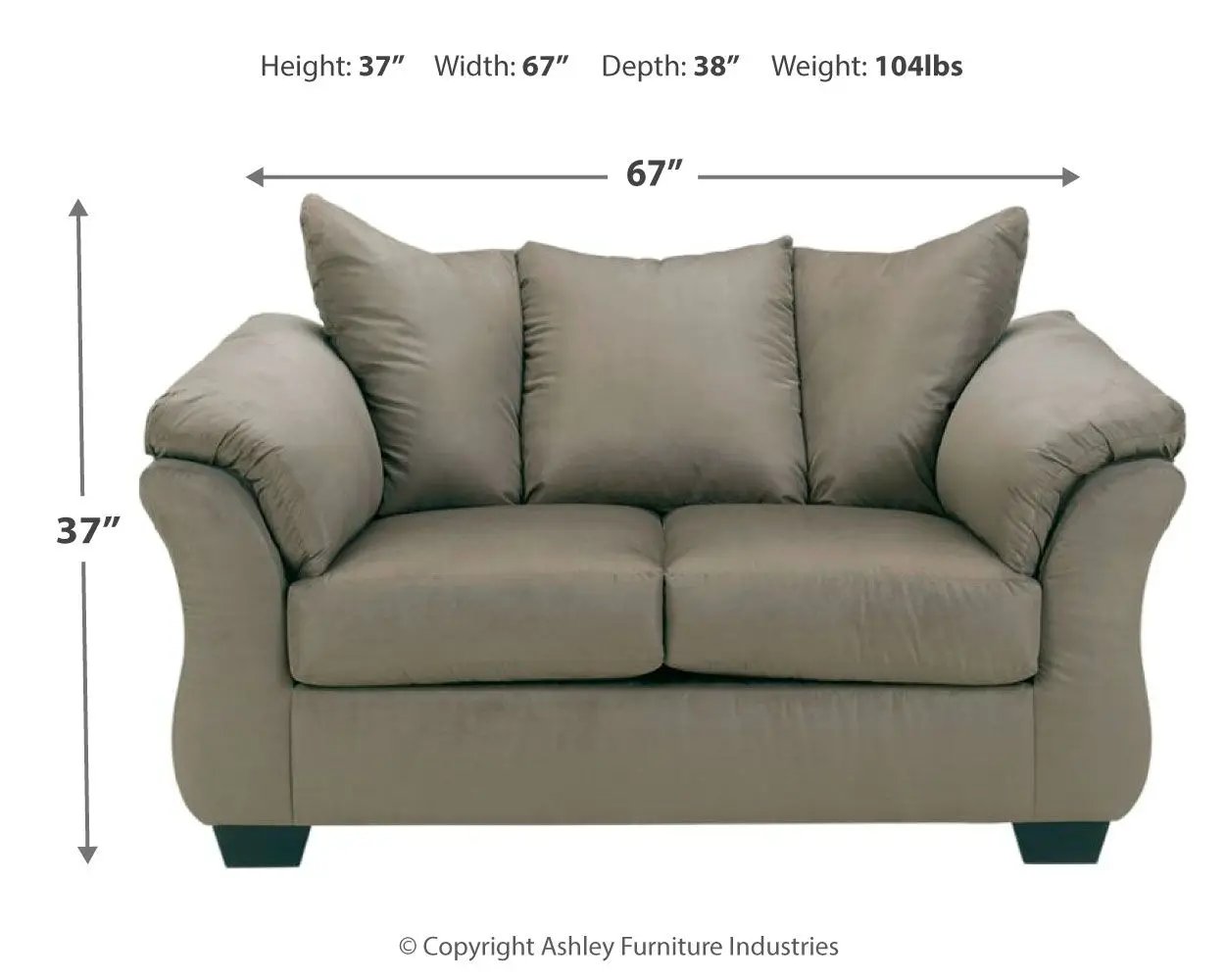 Darcy - Stationary Loveseat by Unique Piece Furniture