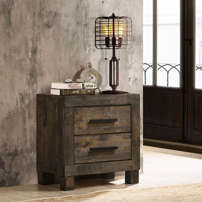 2 Drawer Nightstand - Brown Wood by HouseOfZazla