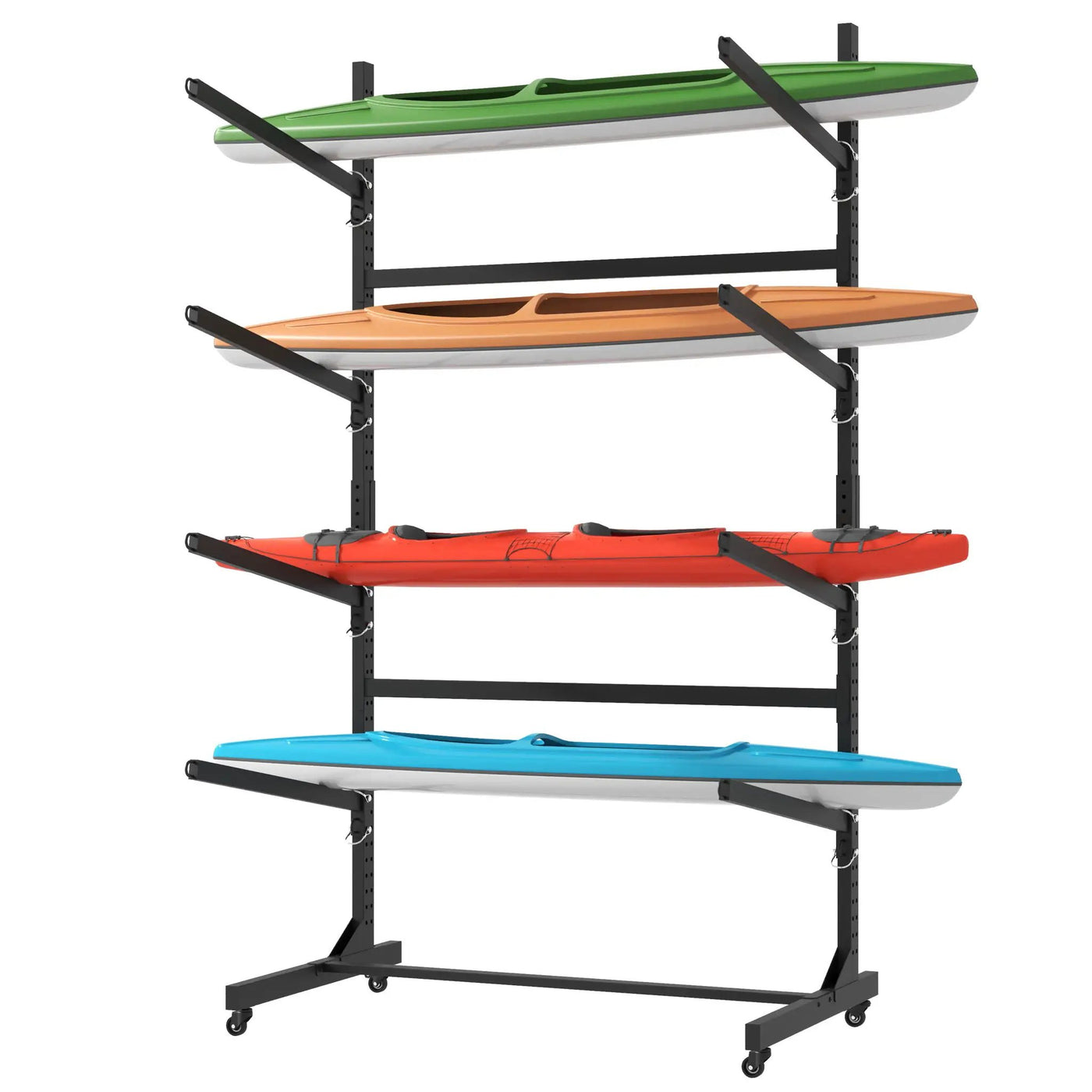 Freestanding Kayak Storage Rack With Lockable Wheels For Kayak, Canoe, Sup & Surfboard by HouseOfZazla