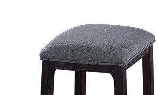 Gray Counter Height Stool with Backless Design - Fabric Seat, photo 3 of 4
