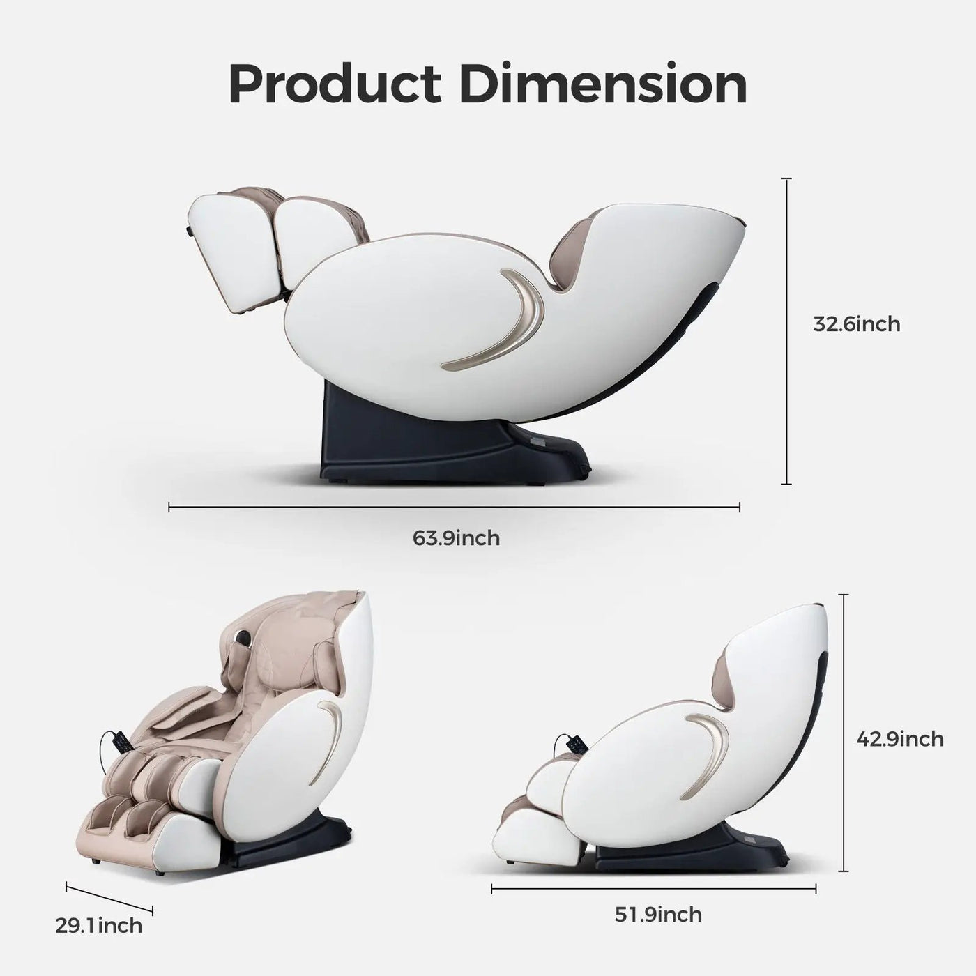 Bosscare - 3D Zero Gravity Massage Chair, Full Body Shiatsu Recliner With App by HouseOfZazla