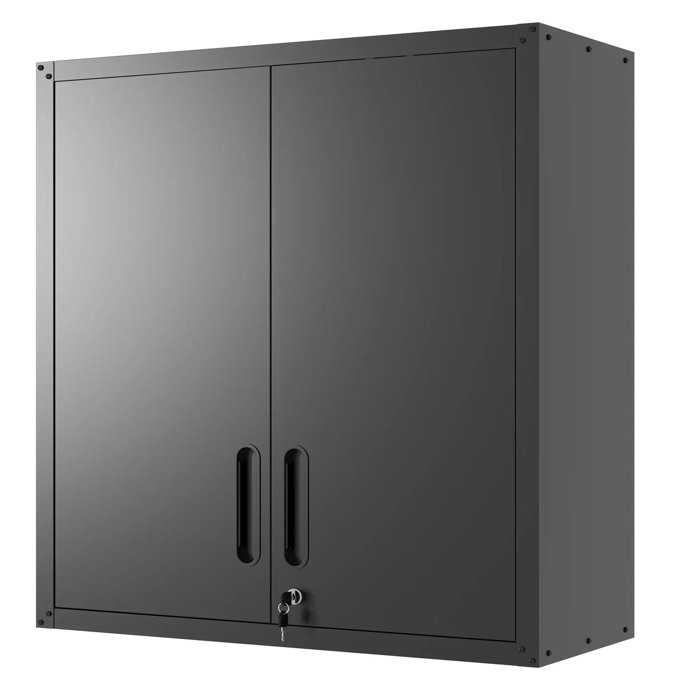 Metal Wall Mounted Tool Storage Cabinet With 2 Locking Doors, Adjustable Shelf, And Drawer by HouseOfZazla