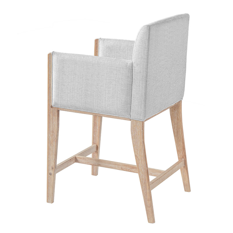 24'' Seat Height Upholstered Counter Stools with Arms - Set of 2 by HouseOfZazla