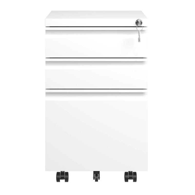 Metal Drawer Mobile File Cabinet With Lock For Home Office Organizer by Unique Piece Furniture