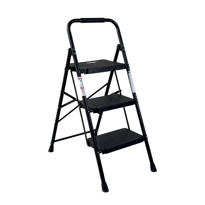 3 Step Ladder Folding Step Stool with Wide Anti-Slip Pedal by HouseOfZazla