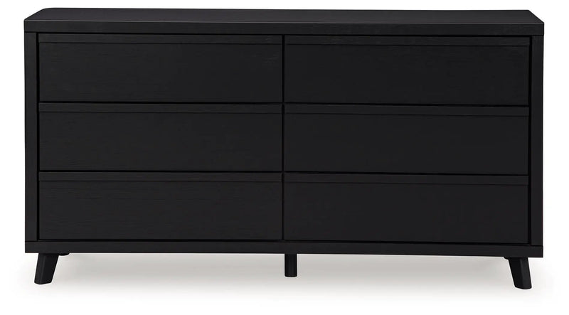 Danziar - Six Drawer Dresser - Black by Unique Piece Furniture