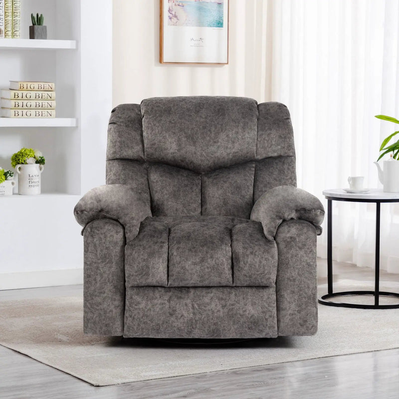 Swivel And Rocking Recliner Chair With Massage And Heating by HouseOfZazla
