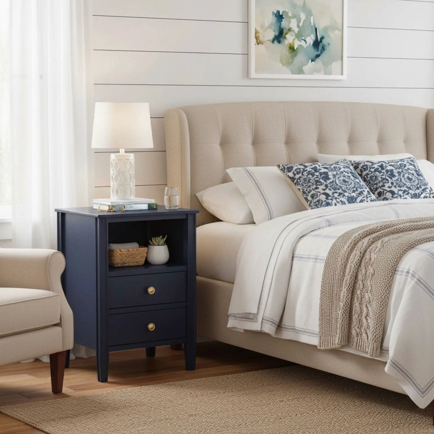 Winston - 2 Drawer Storage Nightstand by HouseOfZazla