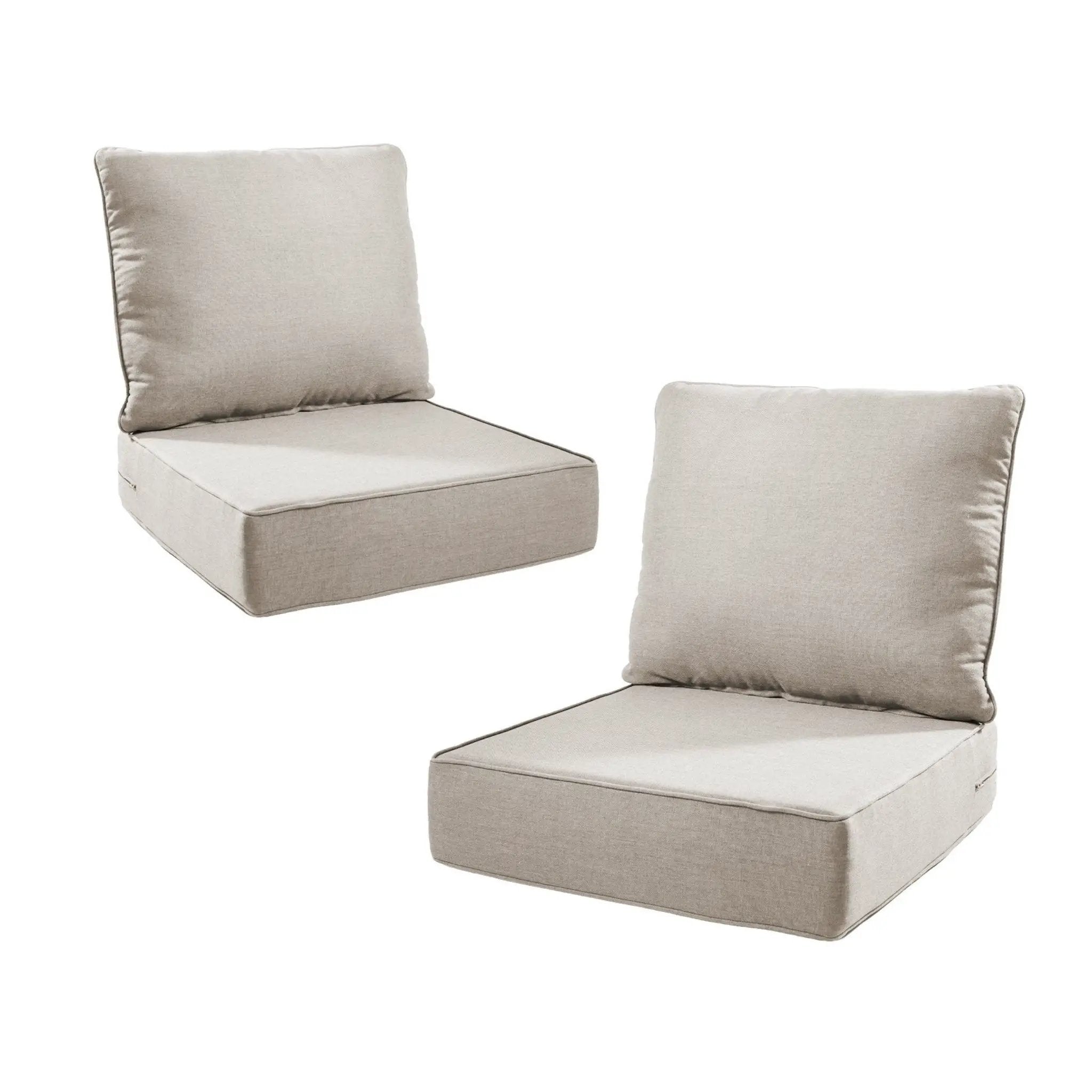 6" Thicker Outdoor Chair Cushion Set - Waterproof & Durable by HouseOfZazla