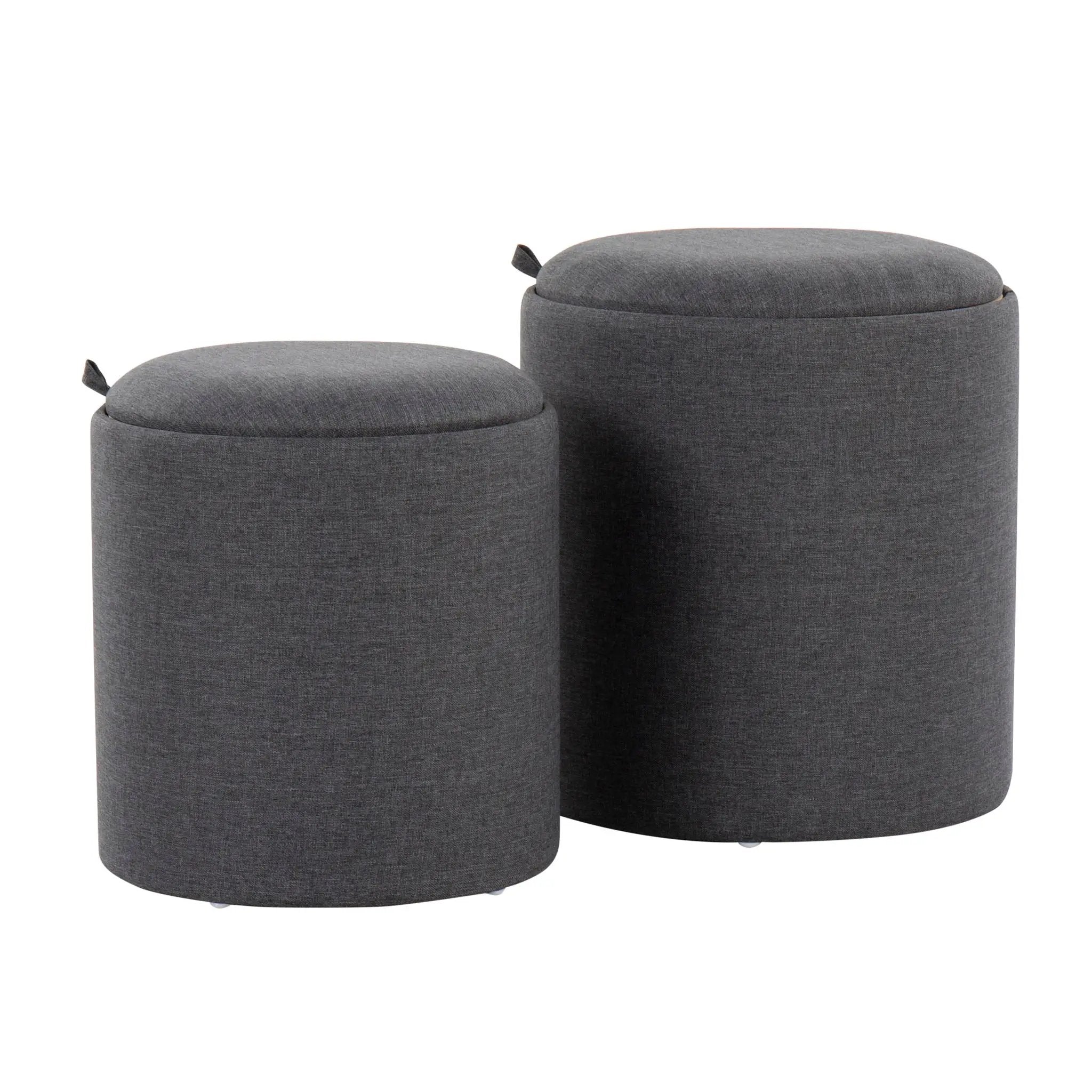 Tray - Contemporary Nesting Ottoman Set by Unique Piece Furniture